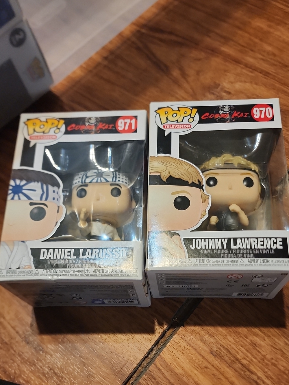 Funko Pop! Cobra Kai Daniel LaRusso & Johnny Lawrence Duo — White, Black, Blonde
